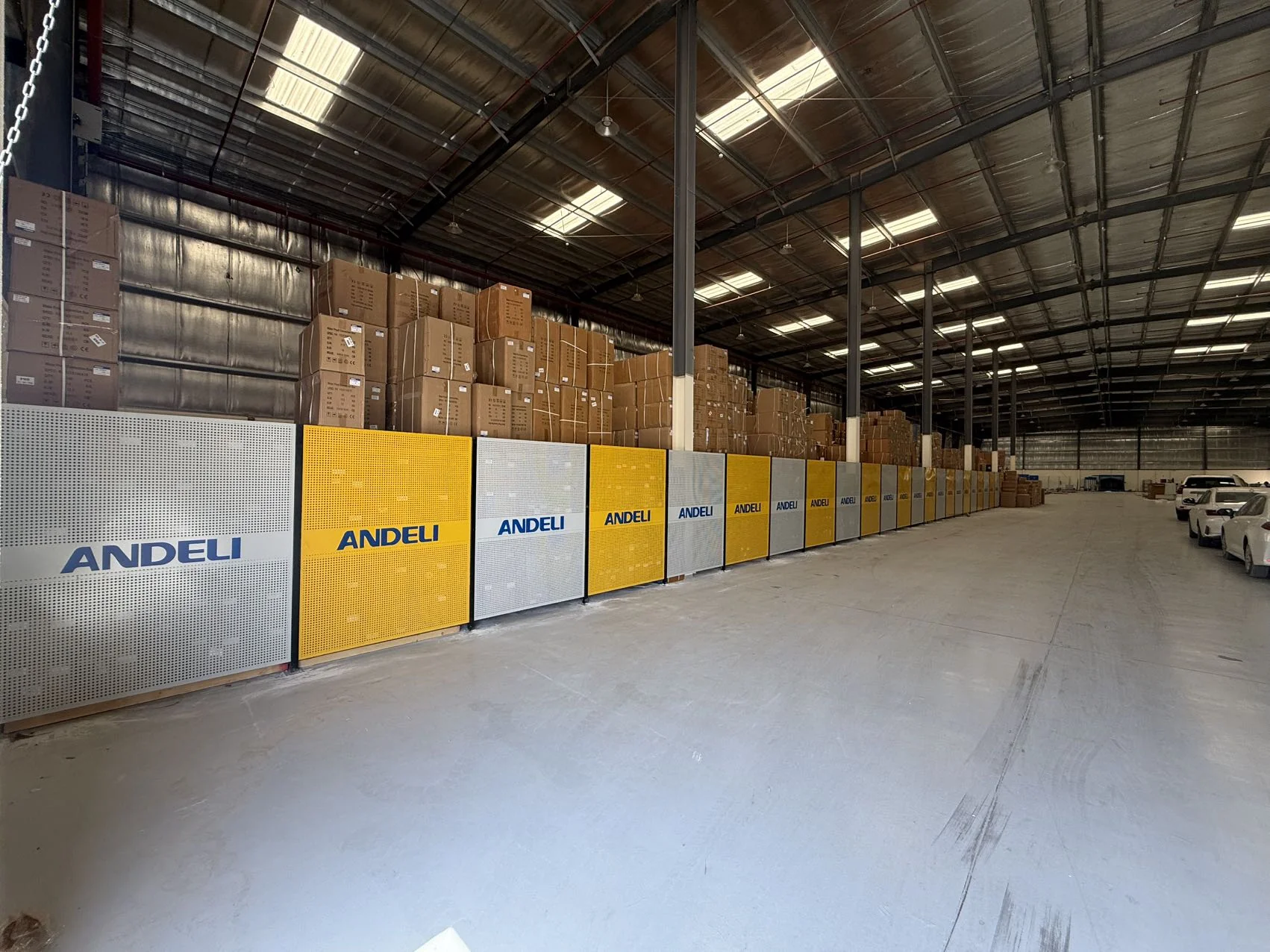 Andeli warehouse storage area