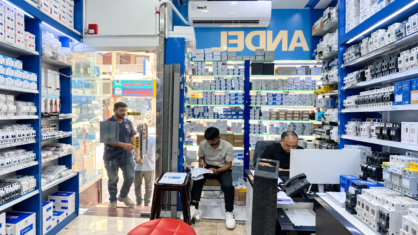 Product display inside Andeli Dubai Main Store
