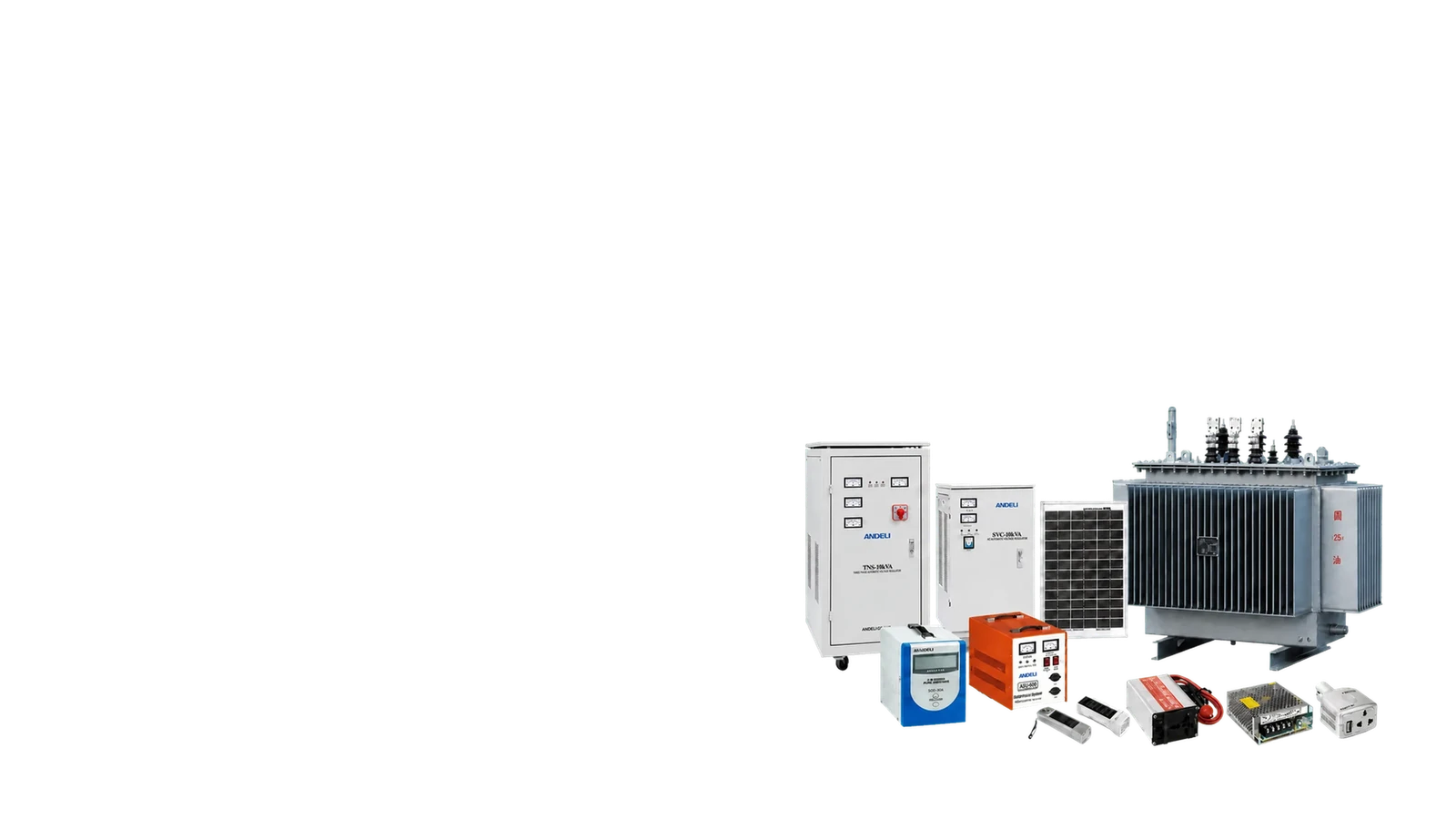 Andeli power equipment, transformers and solar products
