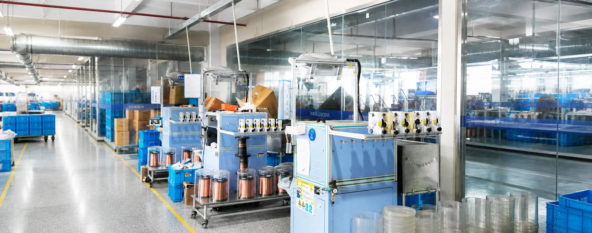 Automatic coil winding workshop